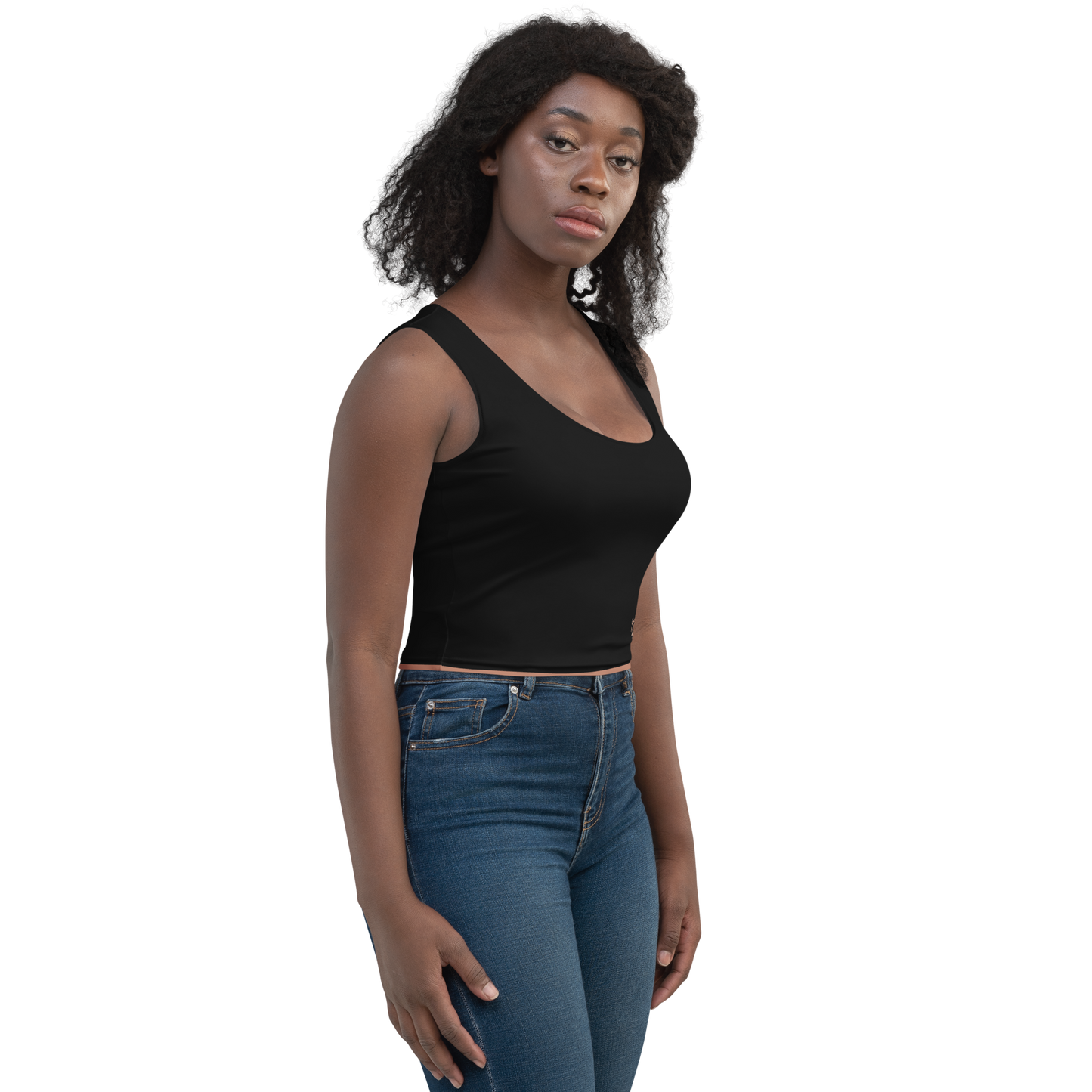 INZ Crop Top with Bronze bar