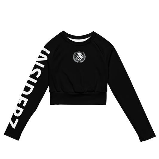 Leo long-sleeve crop top