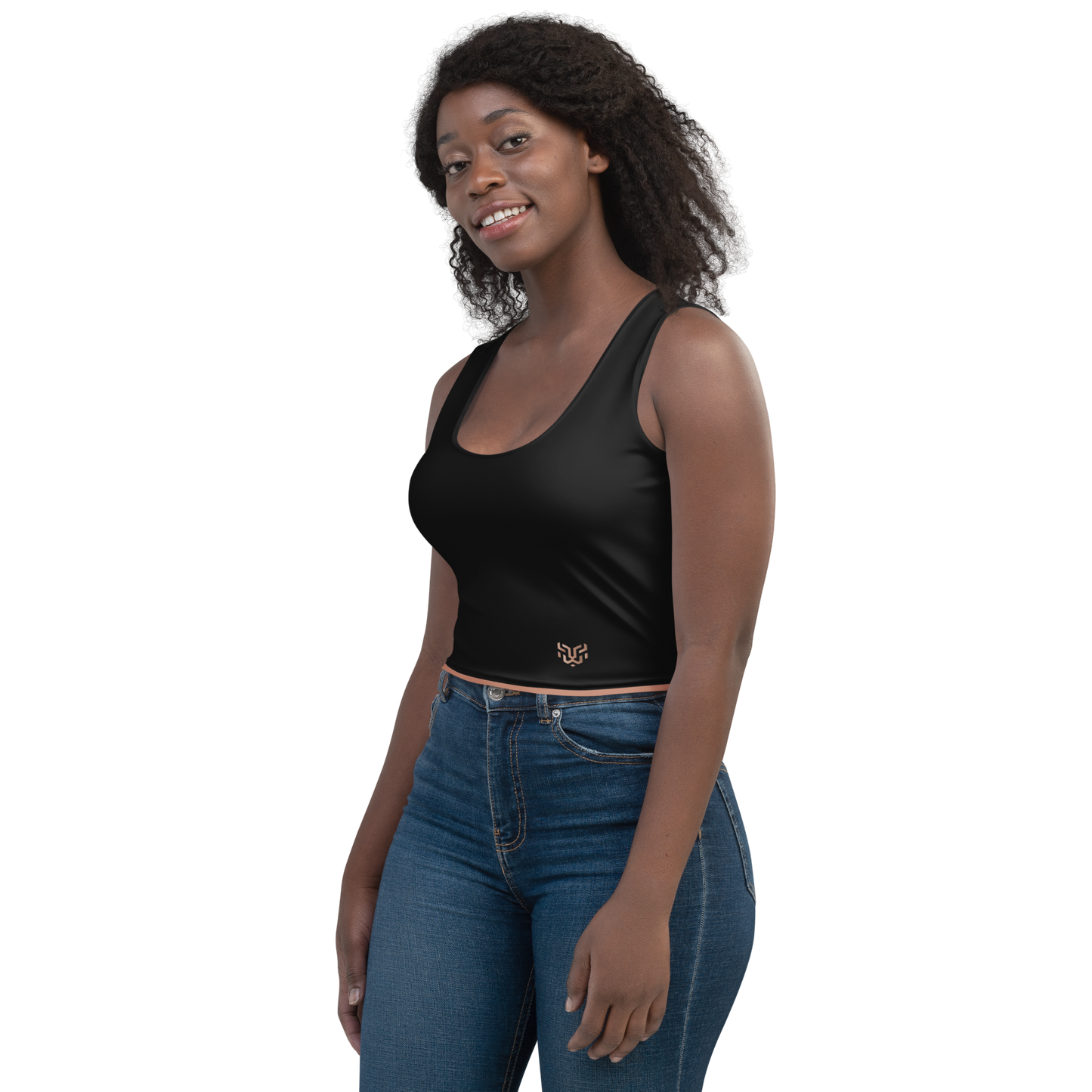 INZ Crop Top with Bronze bar